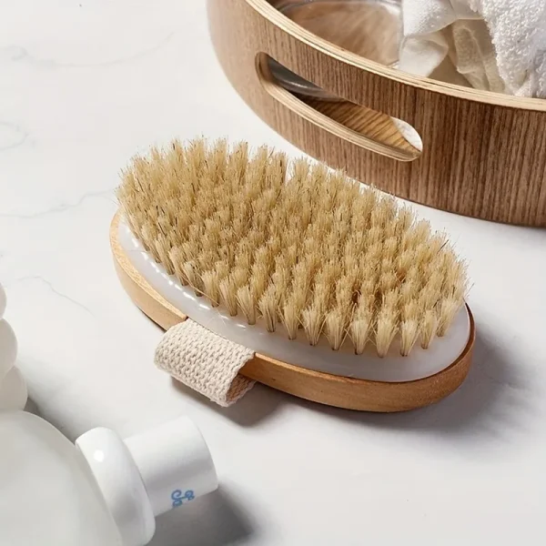 natural bristle body spa brush